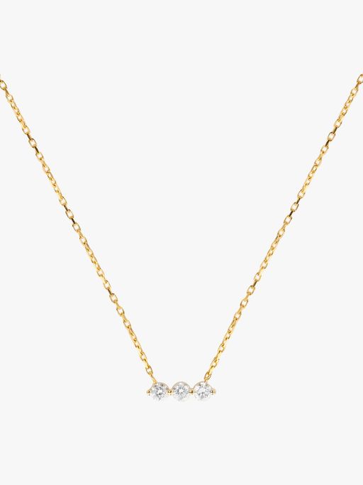 Shuga three stone diamond bar necklace  photo