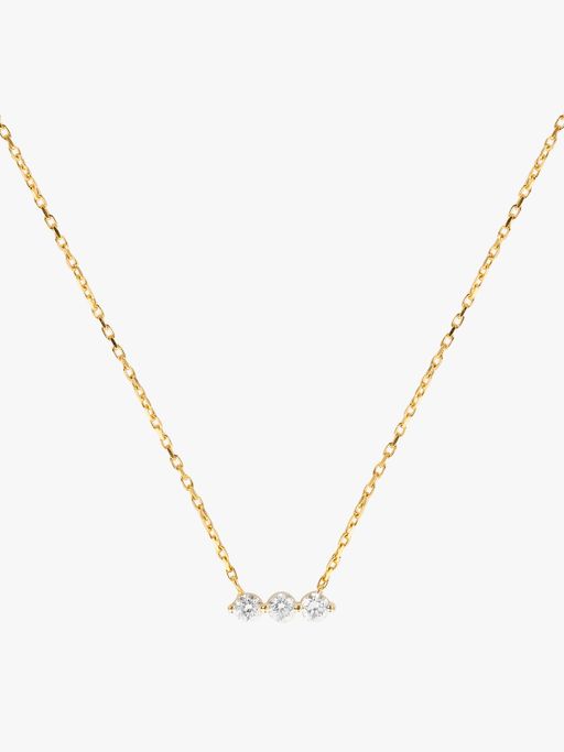 Shuga three stone diamond bar necklace  photo