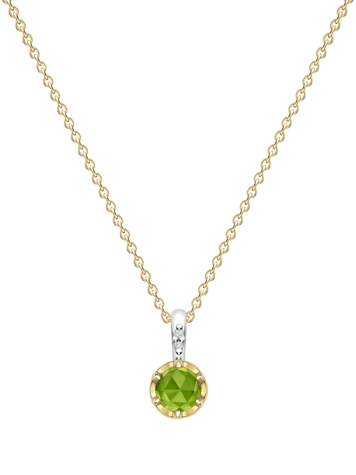 August peridot birthstone pendant