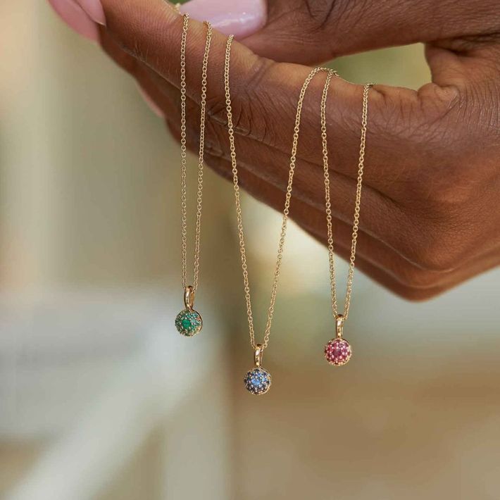 Sapphire bon bon pendant