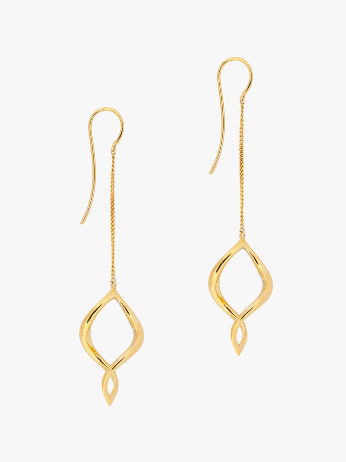 Twist small chain drop earrings