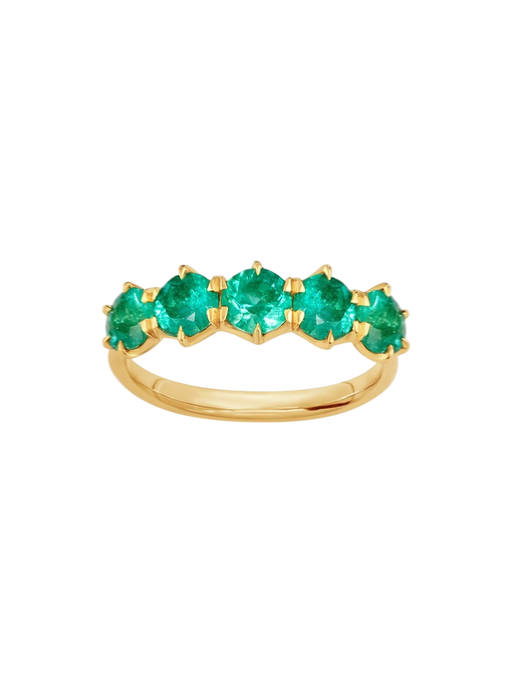 Elyhara emerald five stone ring photo