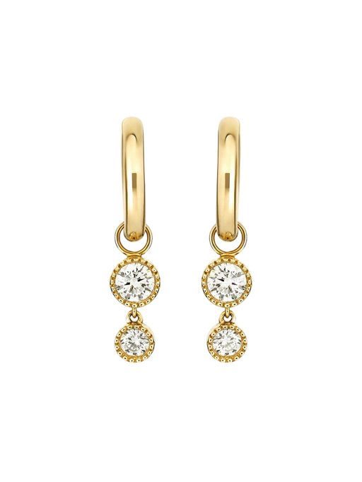 Lab-grown diamond double diamond charm drops photo