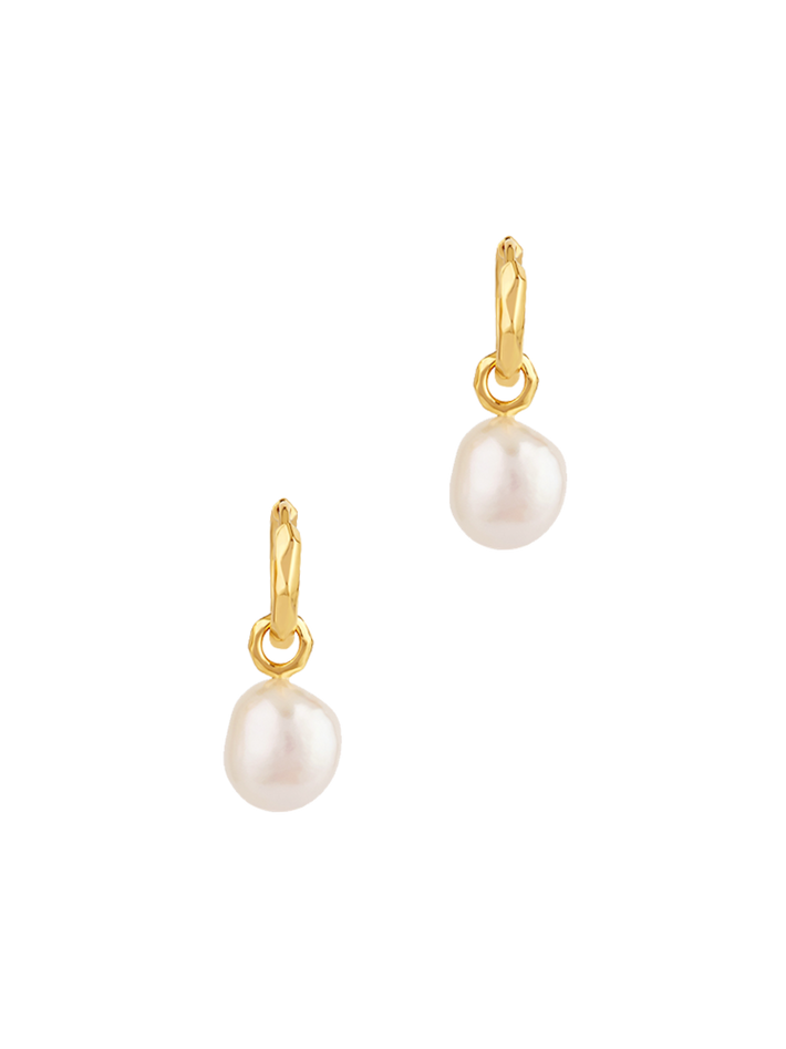 Thalassa keshi baroque pearl drop hoops