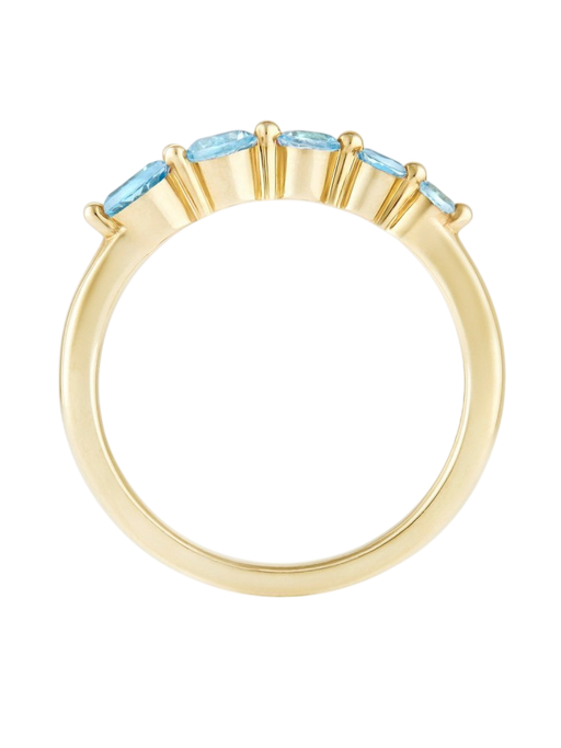 Shuga swiss blue topaz graduated ring photo