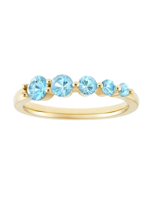 Shuga swiss blue topaz graduated ring photo
