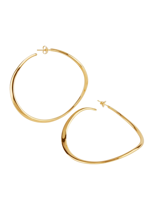Gold wave xl hoops photo