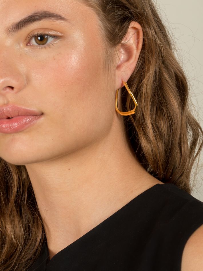 Thalassa faceted medium hoops