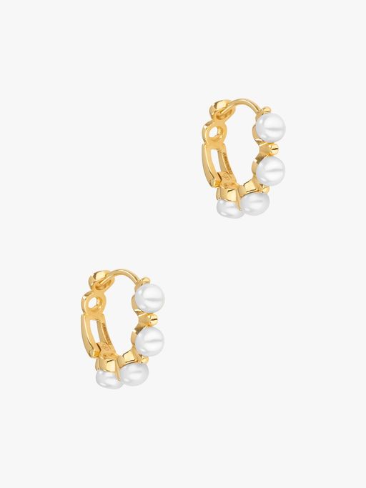 Shuga pearl huggie hoops photo