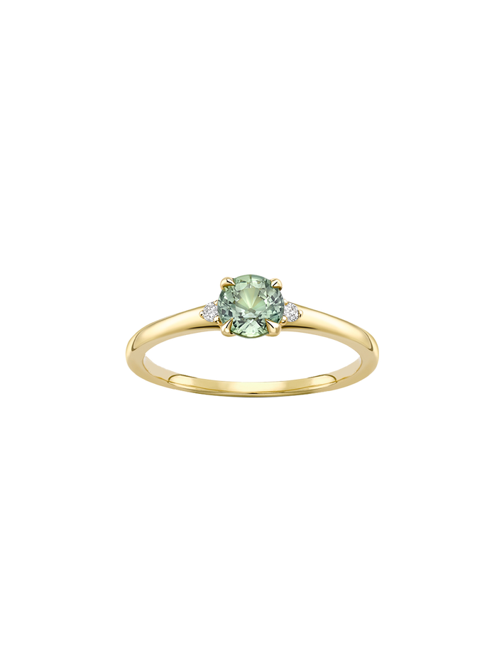 Kassia 18k fine green sapphire & diamond ring