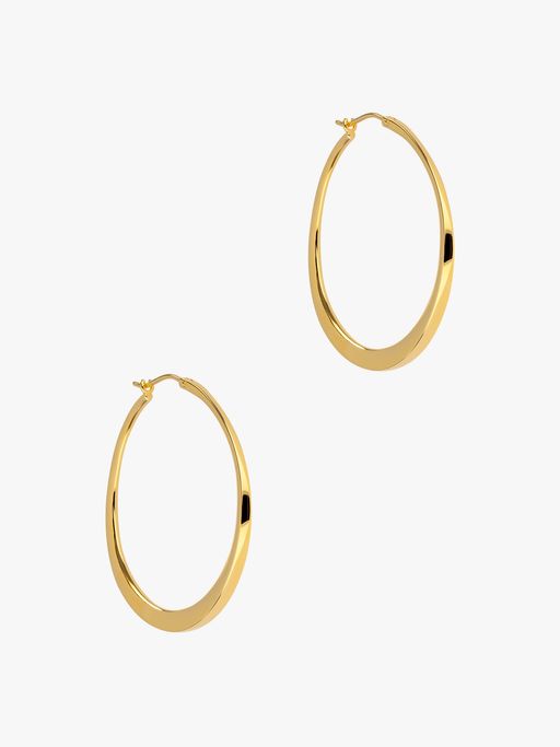 Signature medium tapering hoops photo