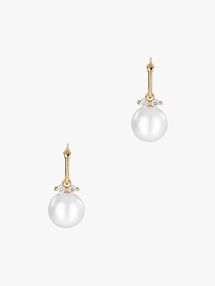 Shuga large fine pearl drop earrings