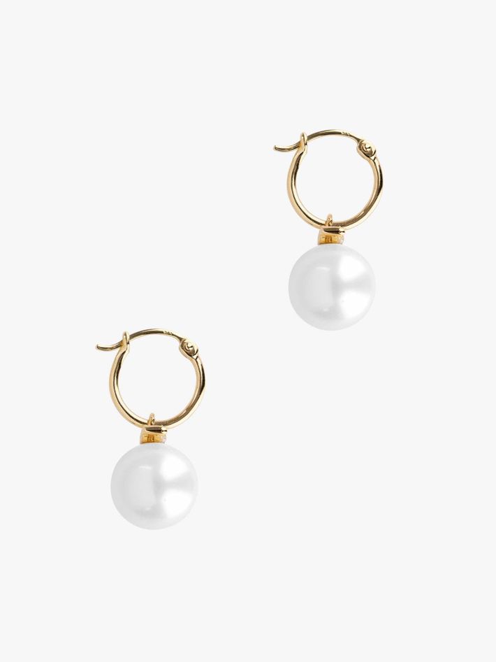 Shuga large fine pearl drop earrings