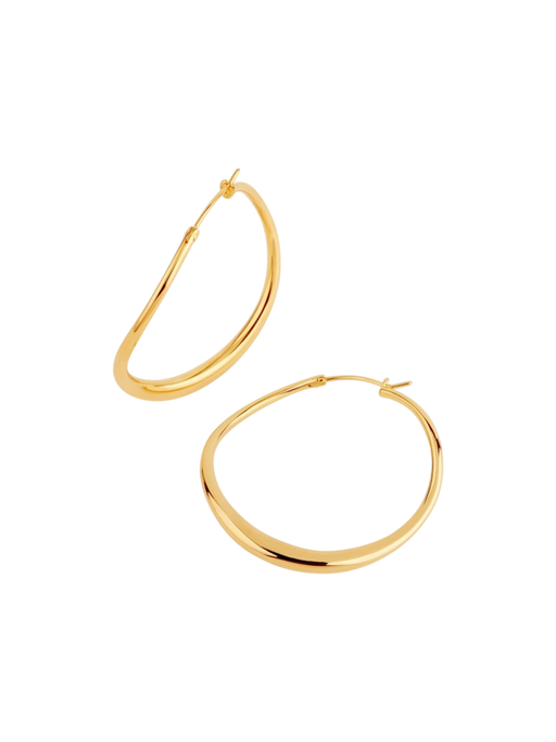 Gold wave large hoops photo