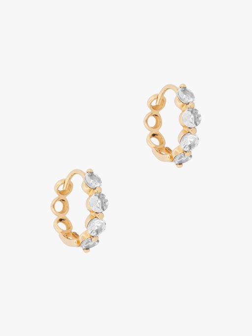 Shuga white sapphire huggie hoops photo