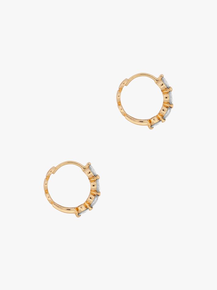 Shuga white sapphire huggie hoops