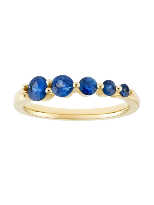 Shuga blue sapphire graduated ring photo