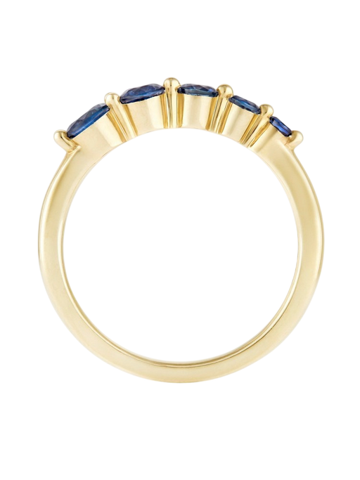 Shuga blue sapphire graduated ring photo