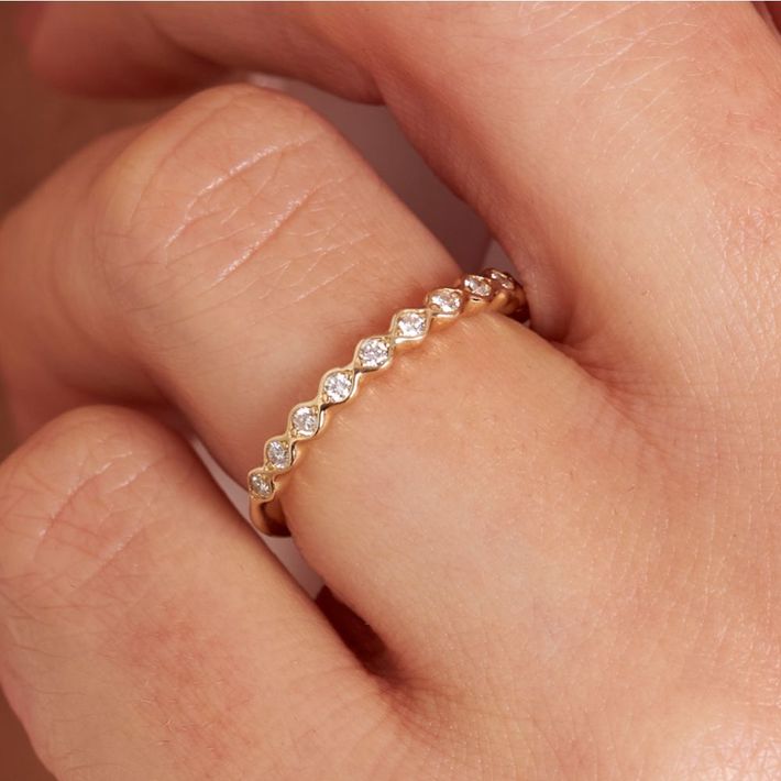 Rosemary diamond half eternity ring