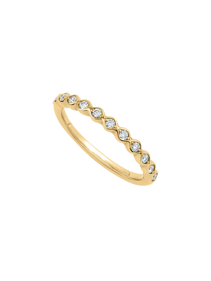 Rosemary diamond half eternity ring