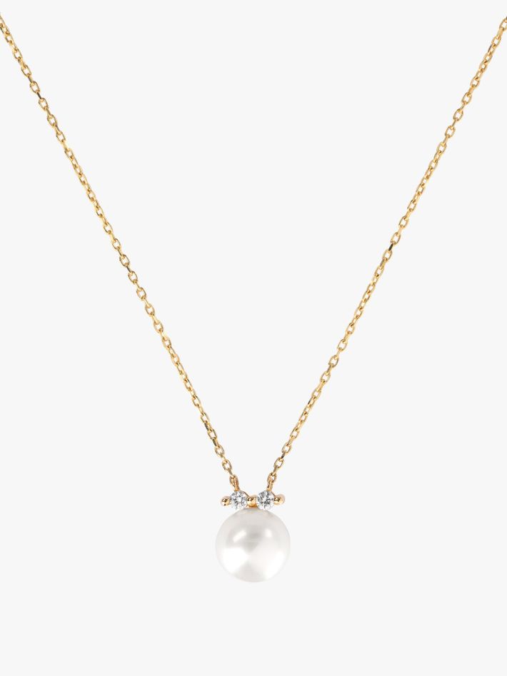 Shuga pearl and double diamond pendant