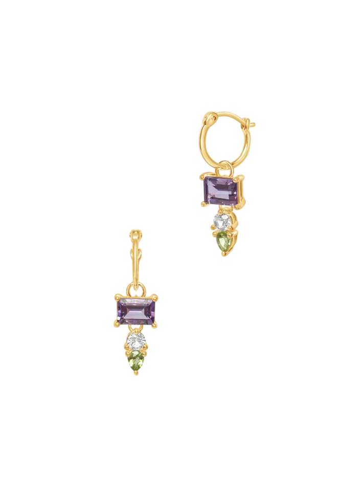 Suffragette drop earrings