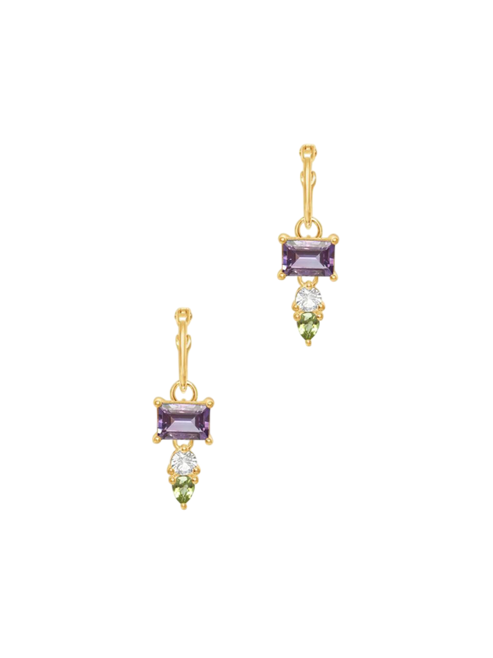 Suffragette drop earrings