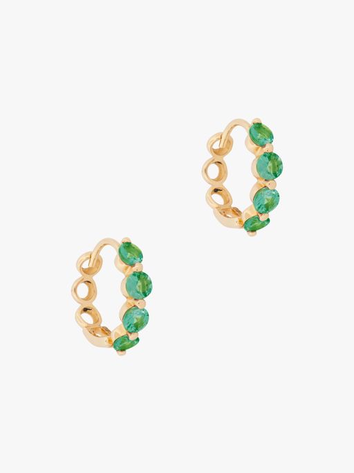 Shuga emerald huggie hoops photo