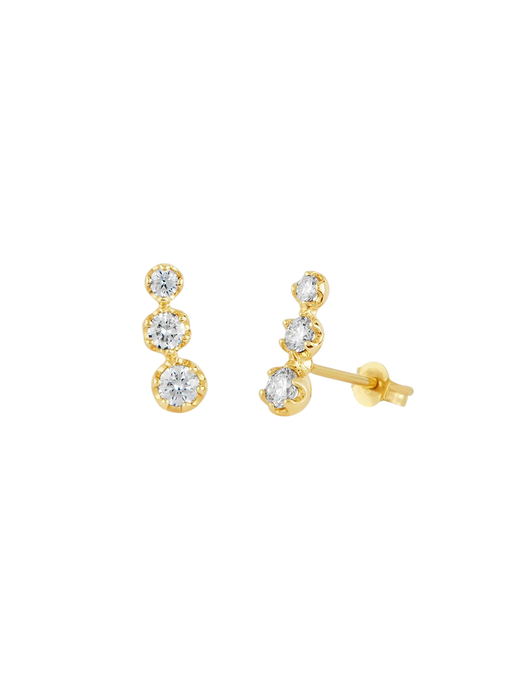 Elyhara Diamond Trio Studs photo