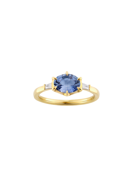 Jenna blue sapphire & diamond ring photo