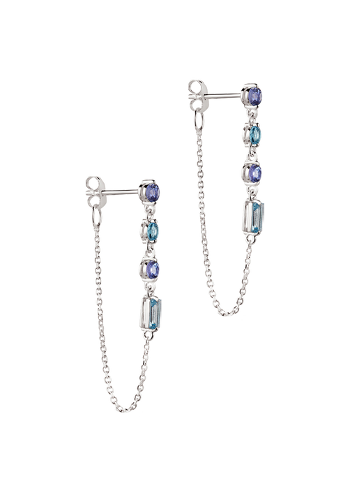 Shuga gemstone chain drop earrings photo