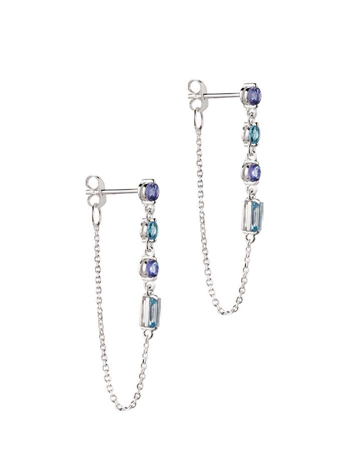 Shuga gemstone chain drop earrings