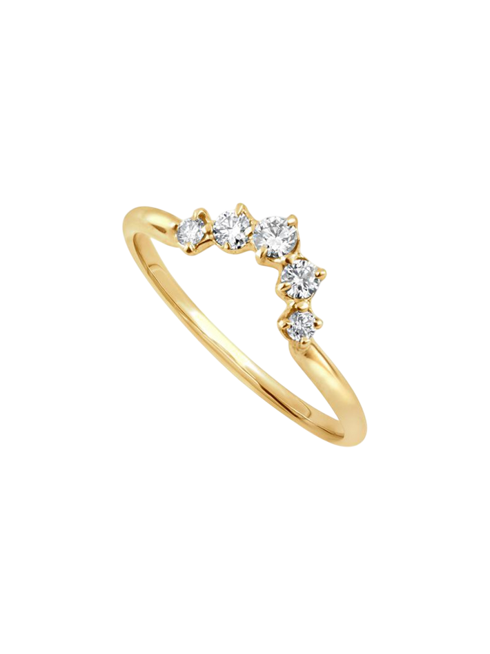 Lily diamond crown ring