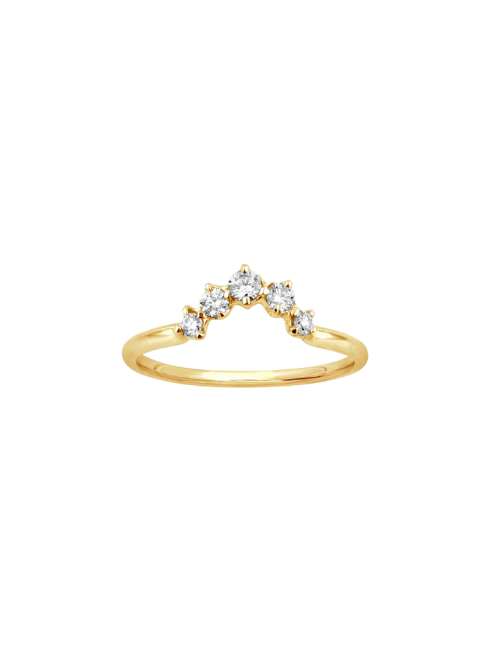 Lily diamond crown ring