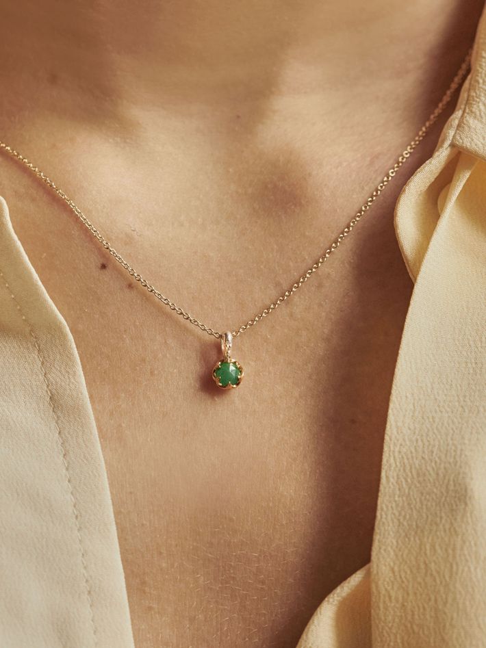 May emerald birthstone pendant