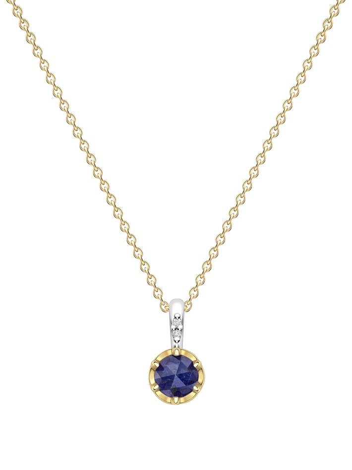 September sapphire birthstone pendant