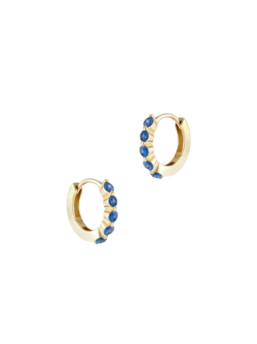 Shuga mini blue sapphire huggie hoops photo