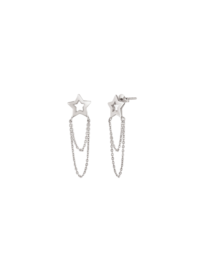 Stargazer chain loop drop earrings