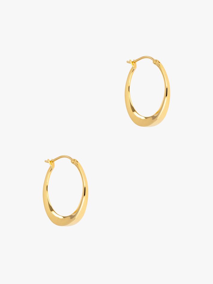 Signature small tapering hoops