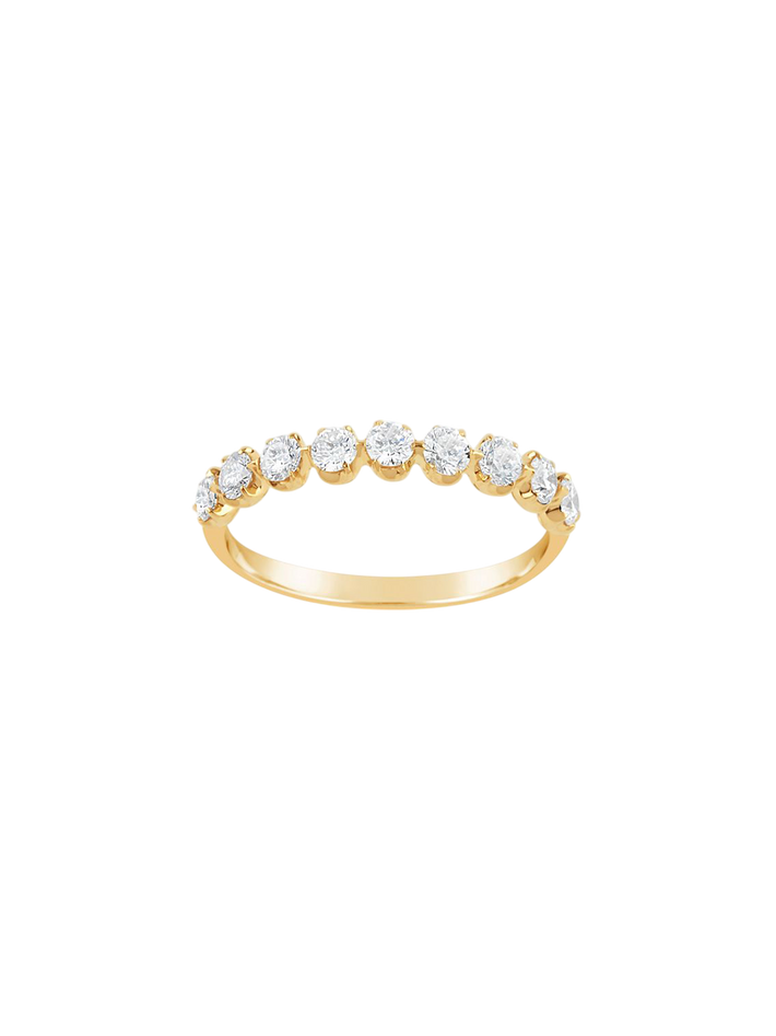 Elyhara diamond half eternity ring