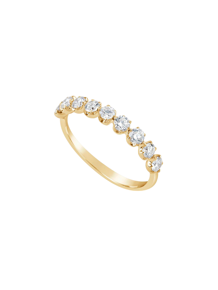 Elyhara diamond half eternity ring