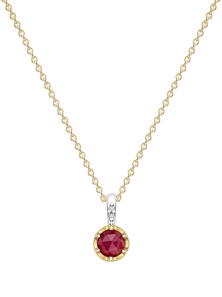 July ruby birthstone pendant