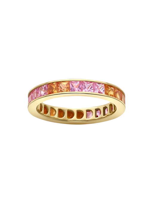 Brightside Orange & Pink Sapphire Eternity Ring photo