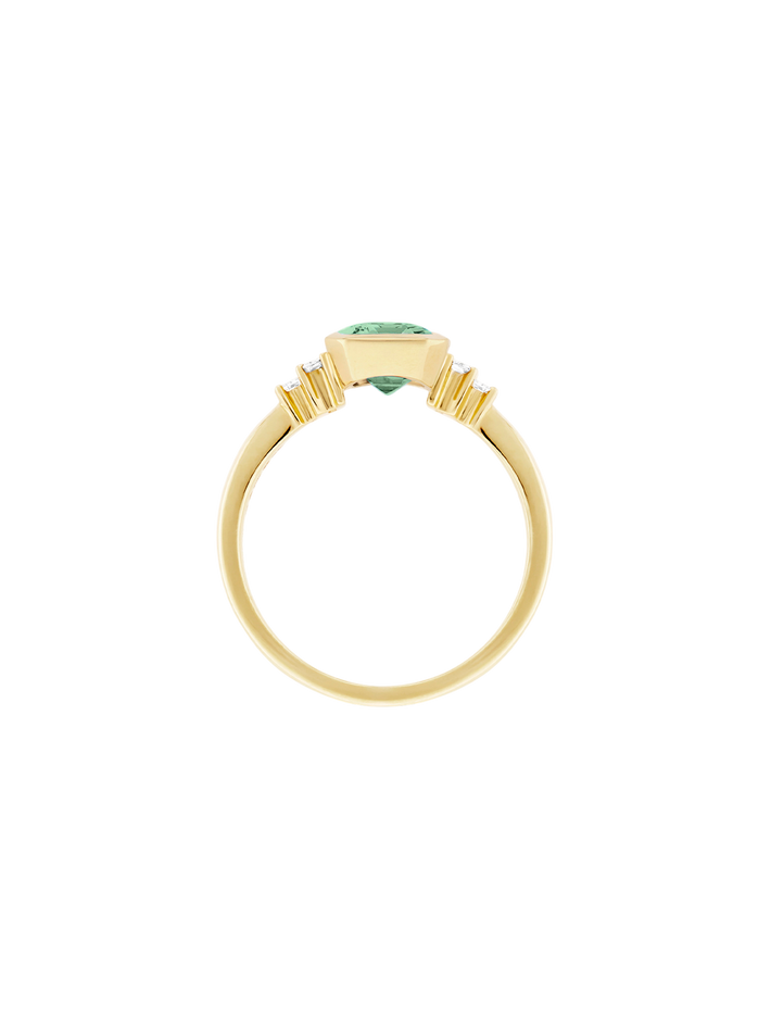 Mila green tourmaline & diamond ring