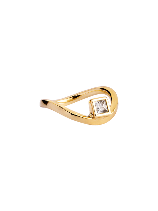 Metanoia ring with white sapphire photo