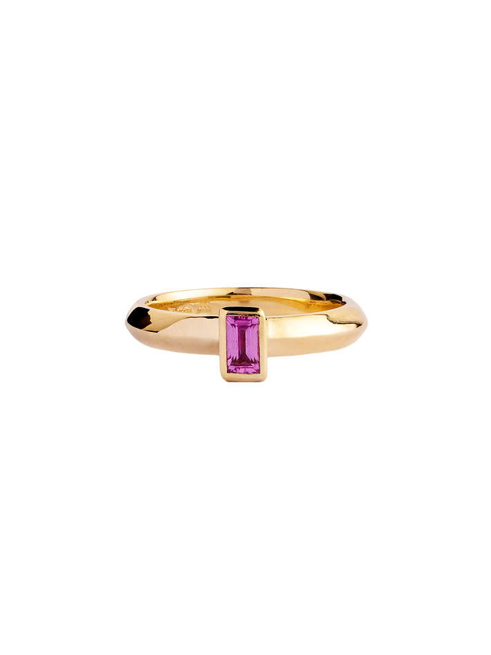 Cleo ring with pink sapphire