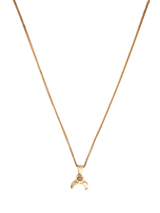Lava necklace with cognac diamond photo