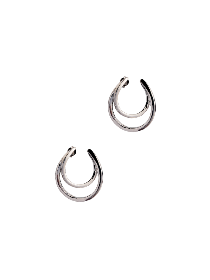 Duality silver earring