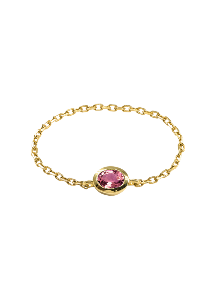 Valentine pink chain ring