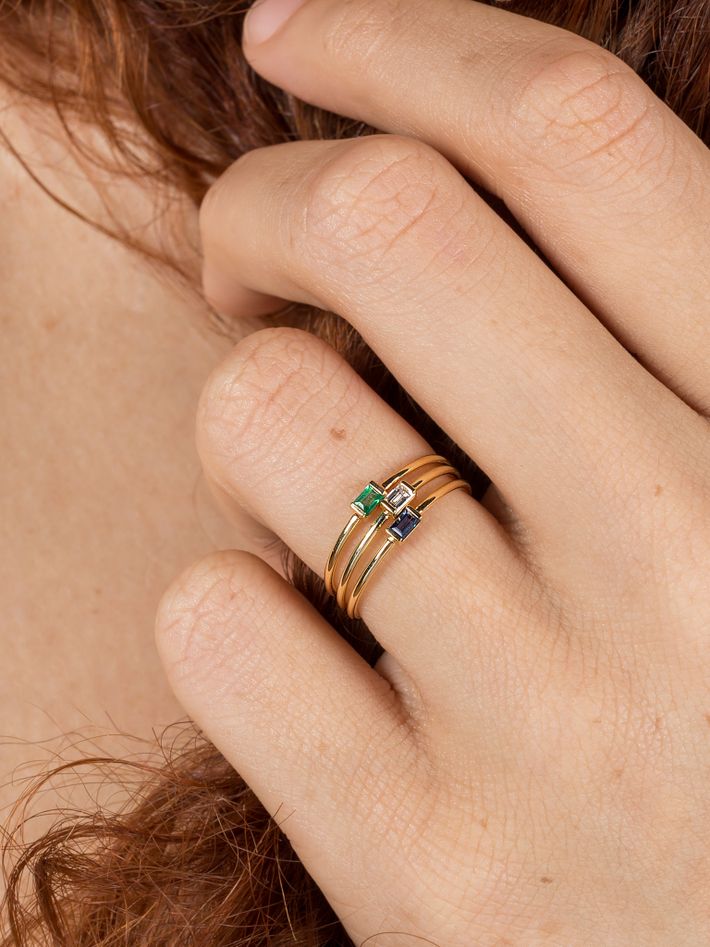 Alix emerald ring